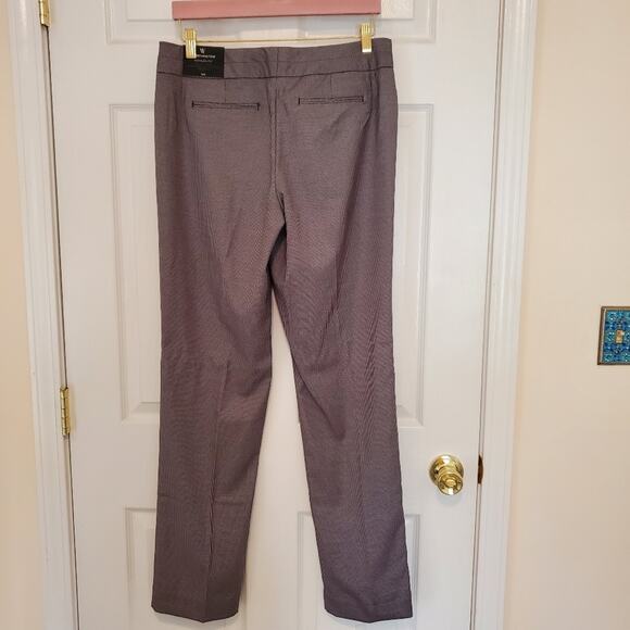 Worthington Modern Fit Straight-leg Black Houndstooth Pants Size 8 - Picture 3 of 12